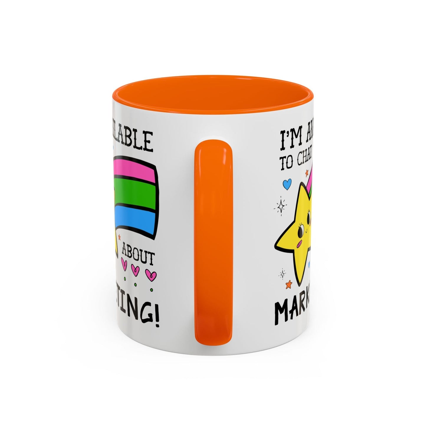 I'm Available to Chat About Marketing Coffee Mug