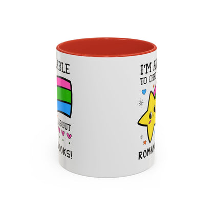 I'm Available to Chat About Romance Books Coffee Mug