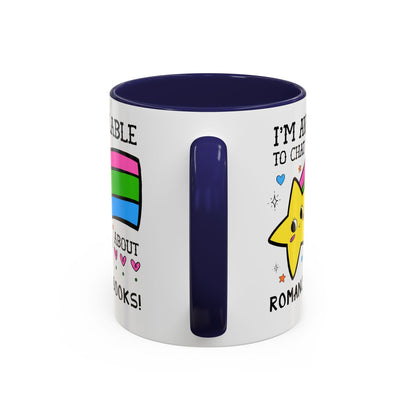 I'm Available to Chat About Romance Books Coffee Mug