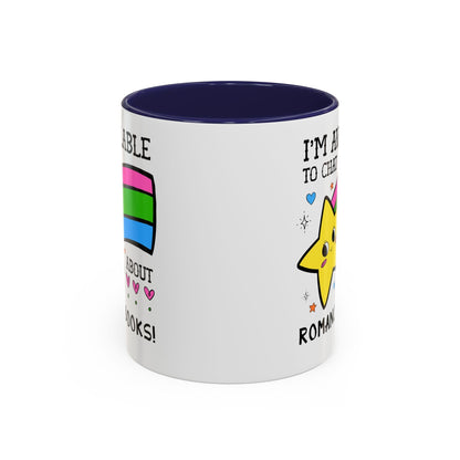 I'm Available to Chat About Romance Books Coffee Mug