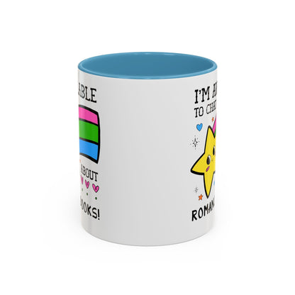 I'm Available to Chat About Romance Books Coffee Mug