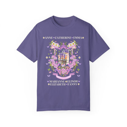 Jane Austen Floral Heroine Tee Shirt