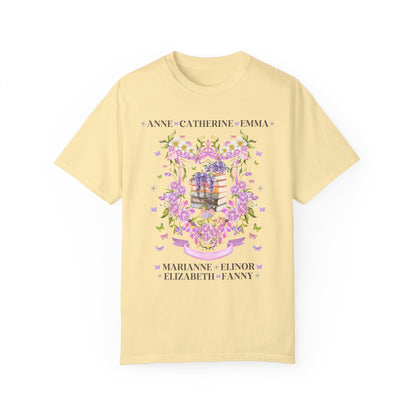 Jane Austen Floral Heroine Tee Shirt