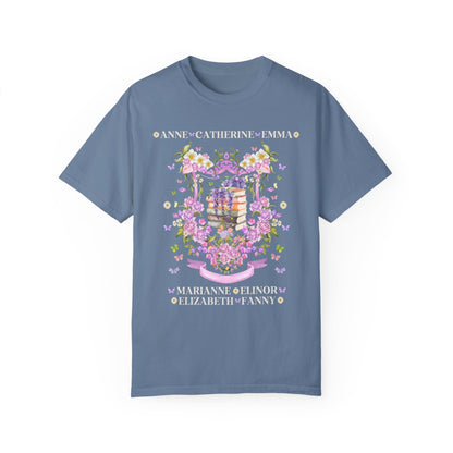 Jane Austen Floral Heroine Tee Shirt