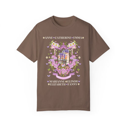 Jane Austen Floral Heroine Tee Shirt