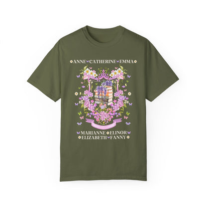 Jane Austen Floral Heroine Tee Shirt