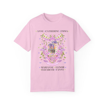 Jane Austen Floral Heroine Tee Shirt