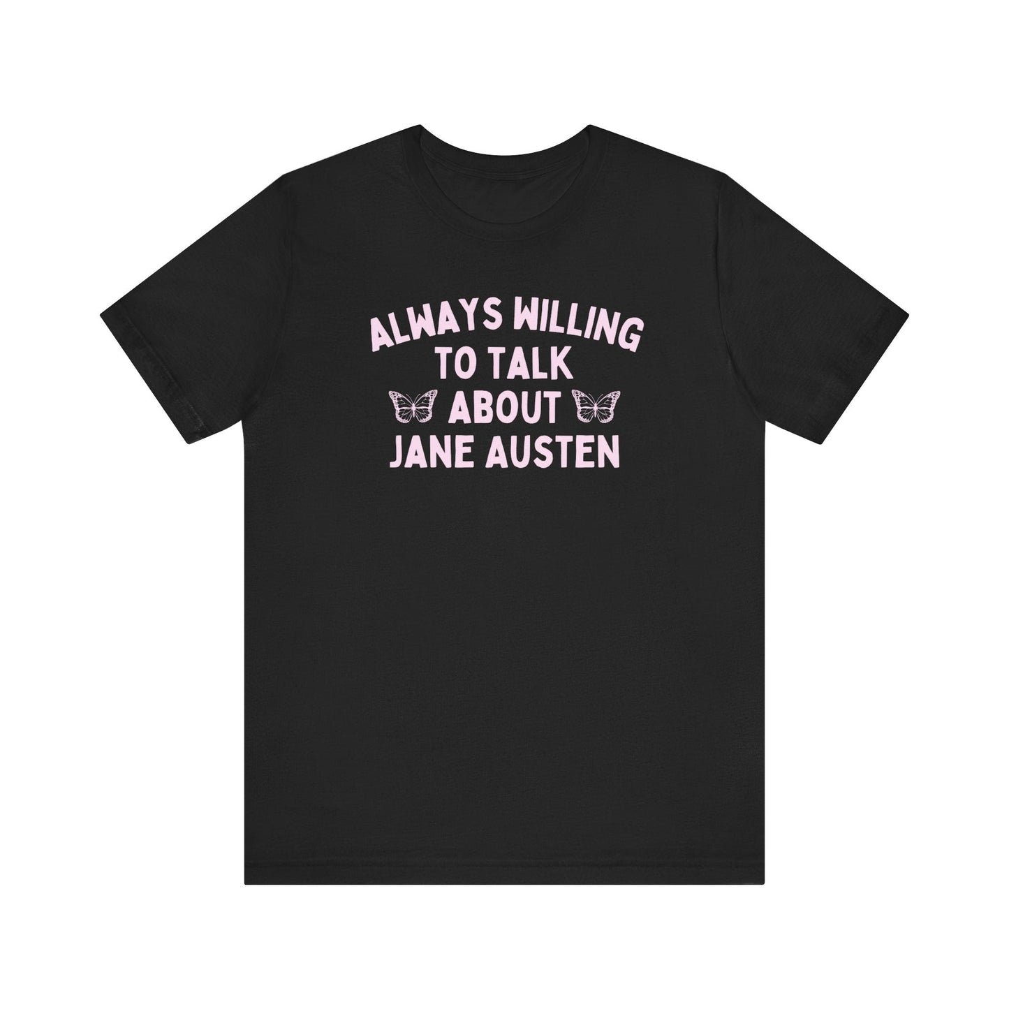 Jane Austen Tee Shirt with Cute Butterflies