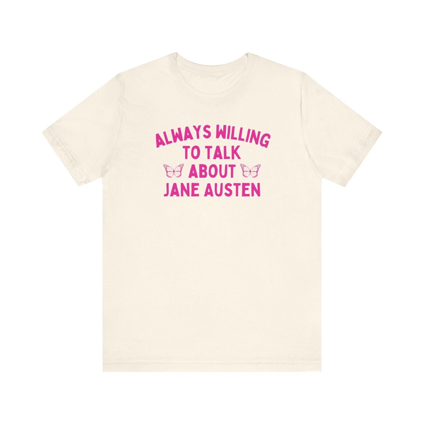 Jane Austen Tee Shirt with Cute Butterflies