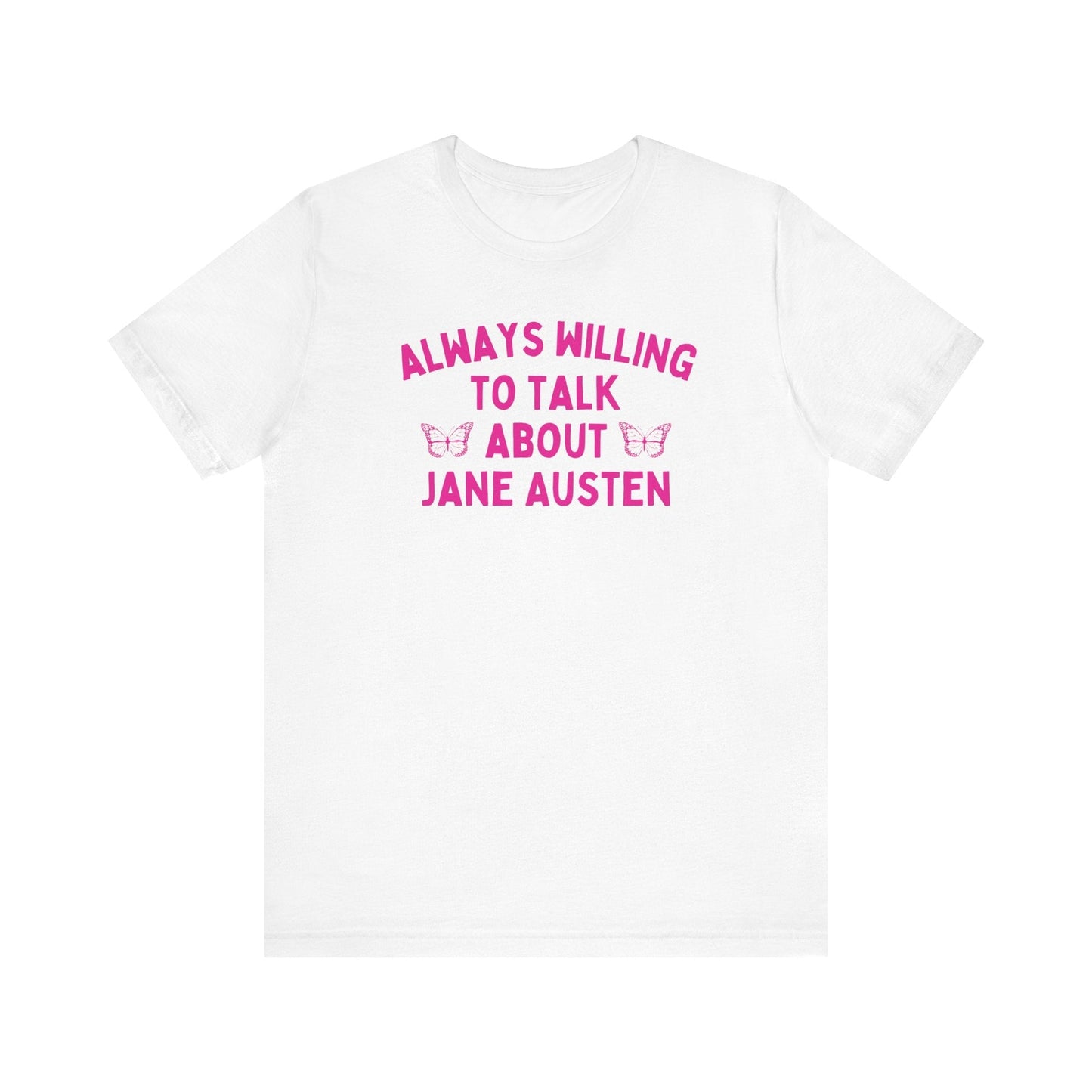 Jane Austen Tee Shirt with Cute Butterflies