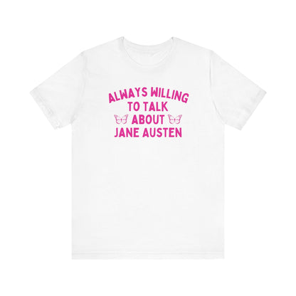 Jane Austen Tee Shirt with Cute Butterflies