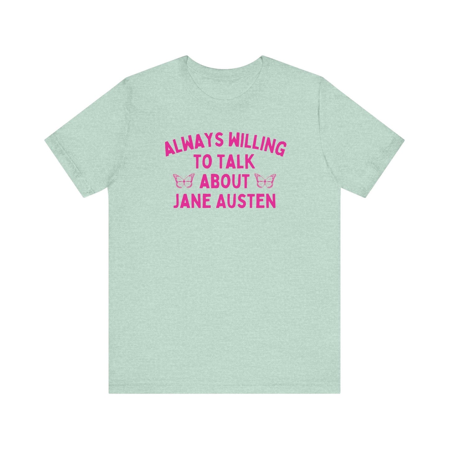 Jane Austen Tee Shirt with Cute Butterflies