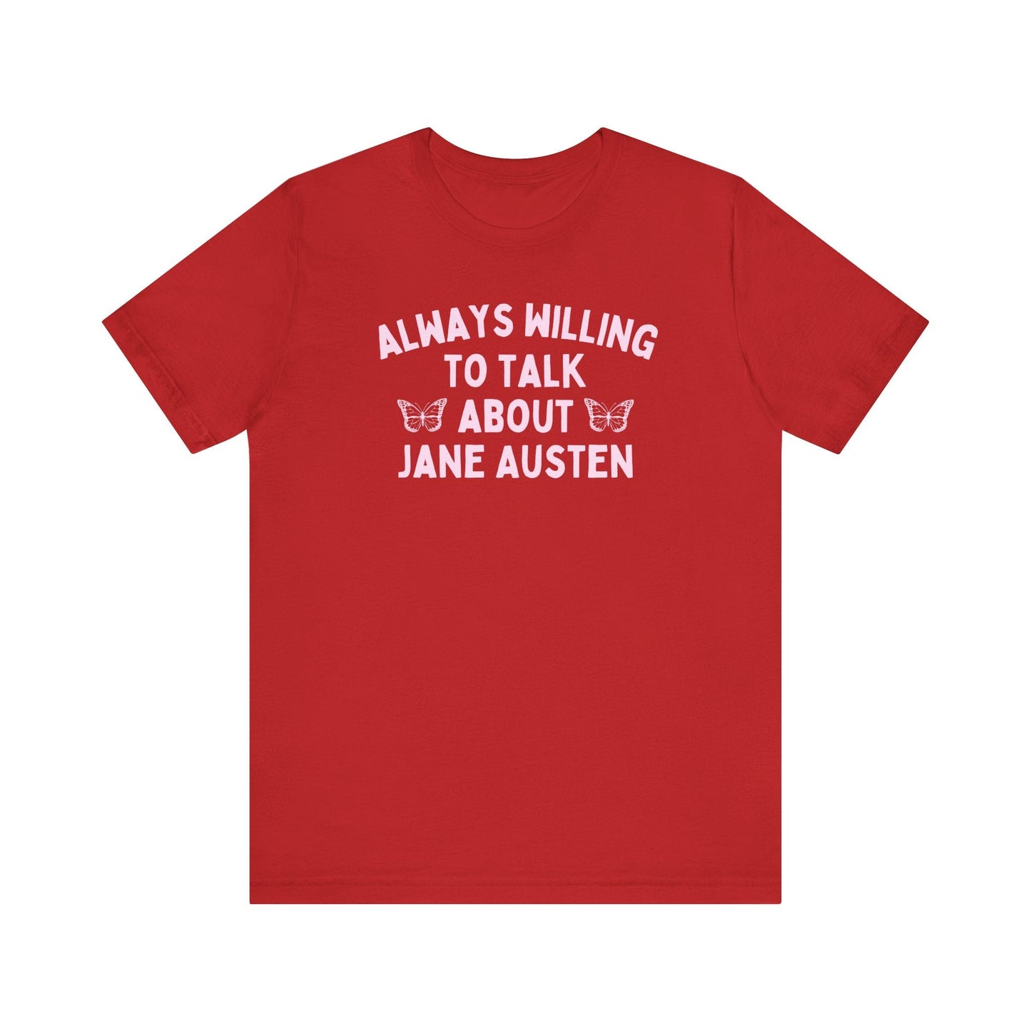 Jane Austen Tee Shirt with Cute Butterflies