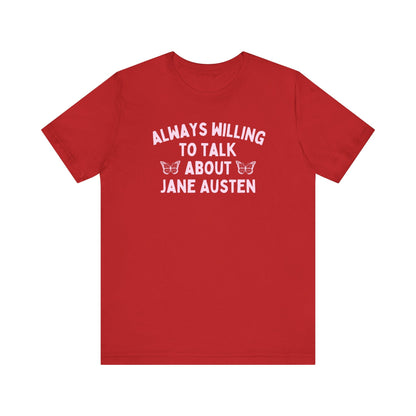 Jane Austen Tee Shirt with Cute Butterflies