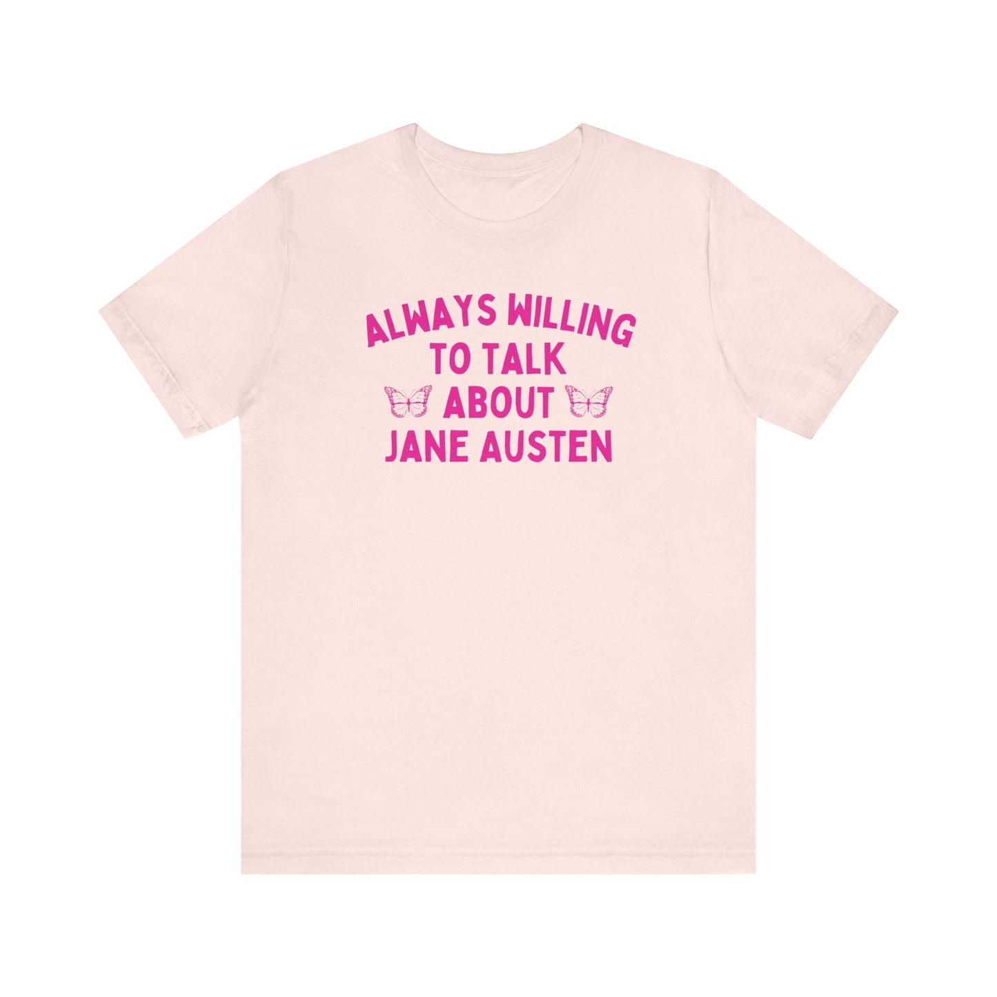 Jane Austen Tee Shirt with Cute Butterflies