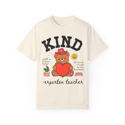 Kindergarten Teacher Tee Shirt with Western Bear