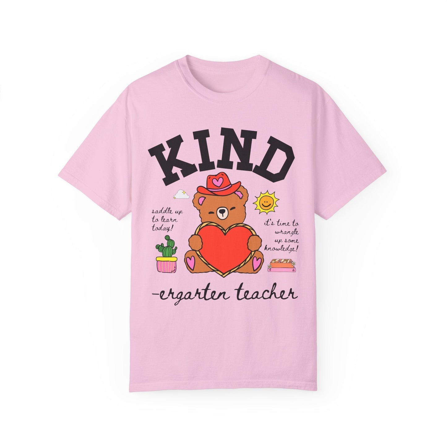 Kindergarten Teacher Tee Shirt with Western Bear