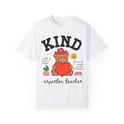 Kindergarten Teacher Tee Shirt with Western Bear