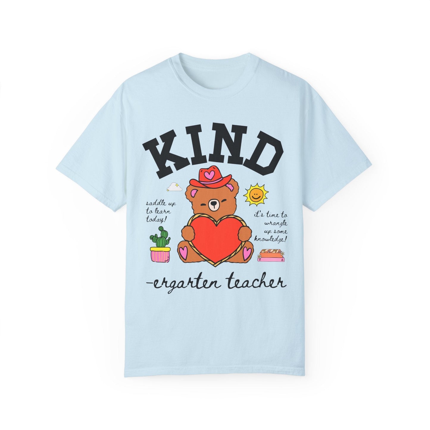 Kindergarten Teacher Tee Shirt with Western Bear