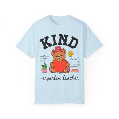 Kindergarten Teacher Tee Shirt with Western Bear