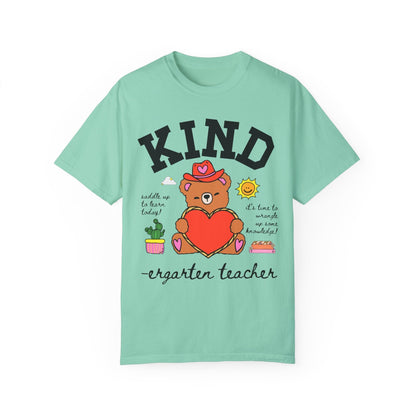 Kindergarten Teacher Tee Shirt with Western Bear