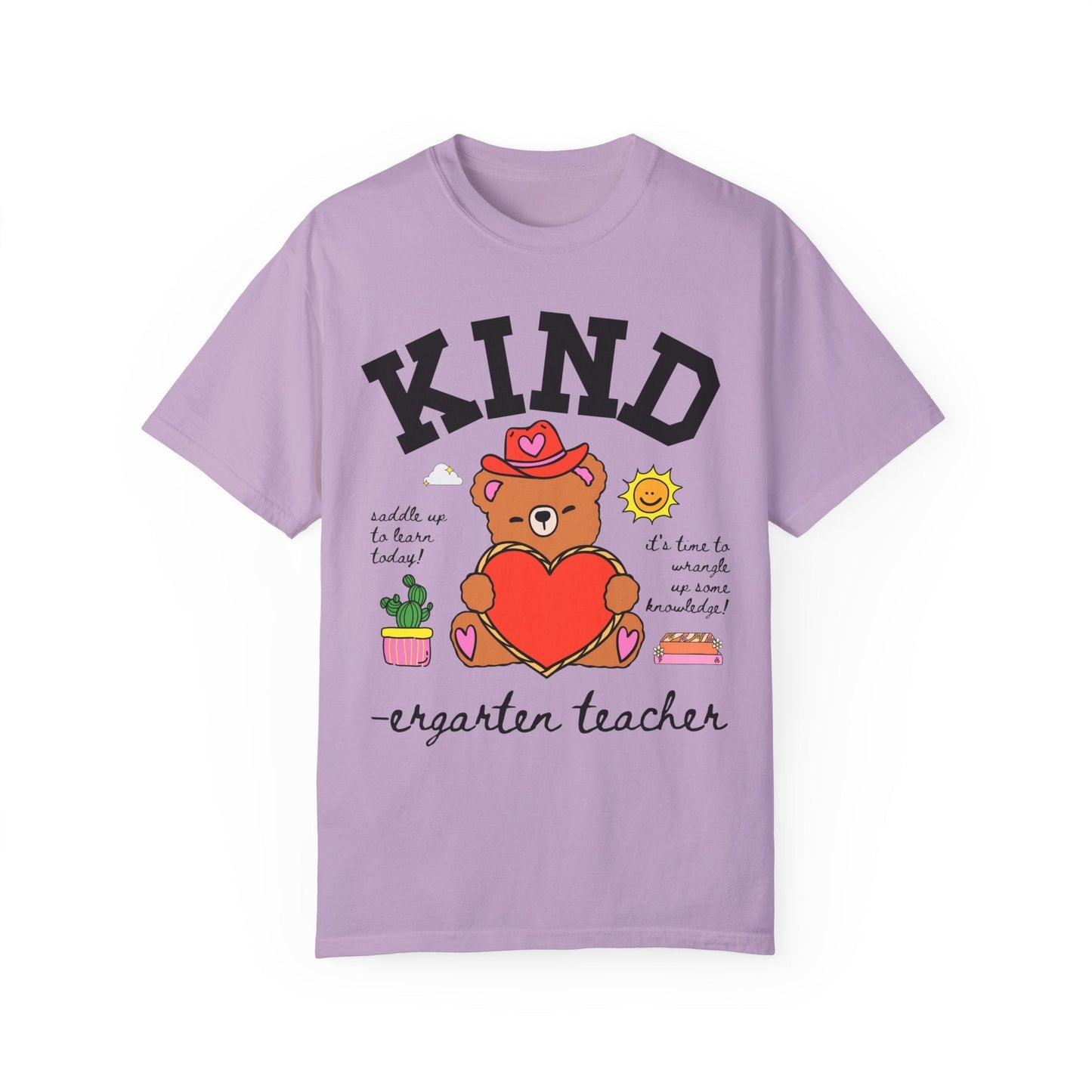 Kindergarten Teacher Tee Shirt with Western Bear