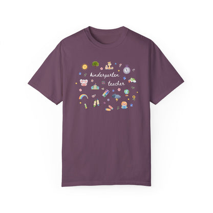 Floral Kindergarten Teacher Tee Shirt