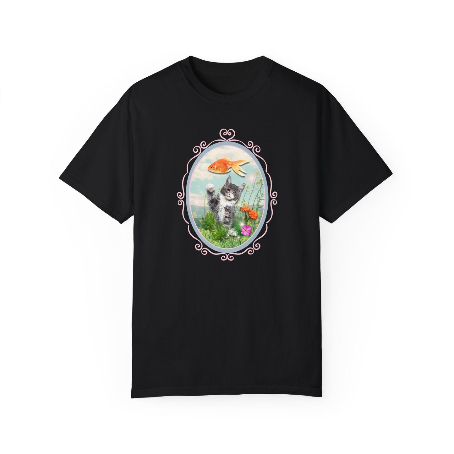 Kitten Reaching for Goldfish Tee