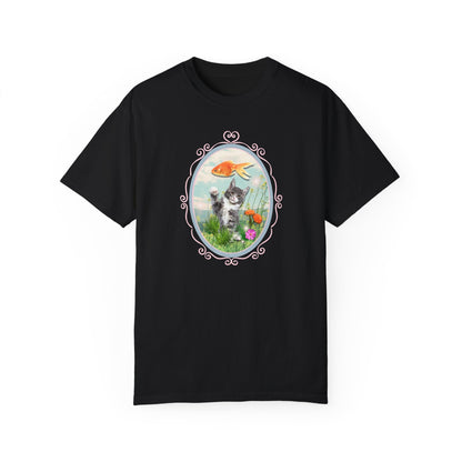 Kitten Reaching for Goldfish Tee