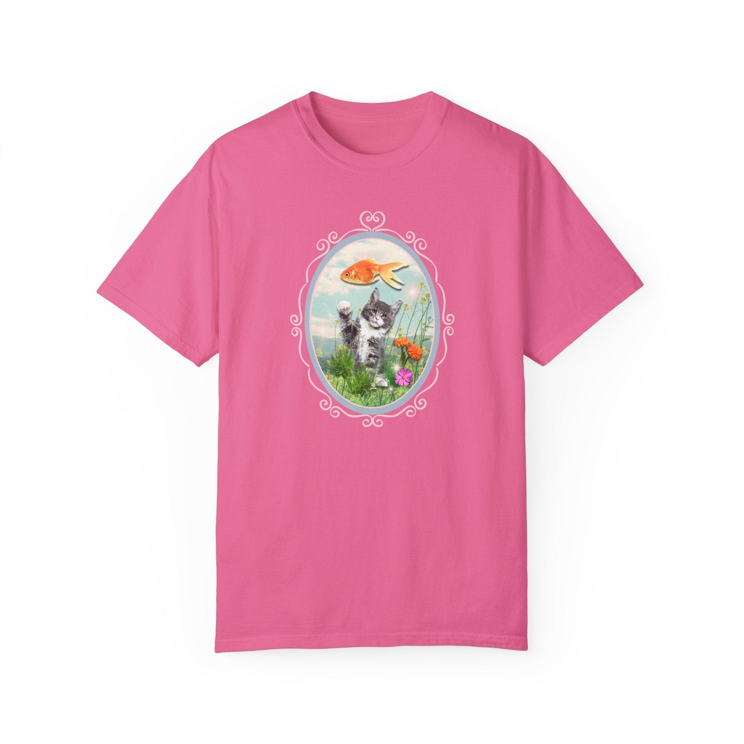 Kitten Reaching for Goldfish Tee