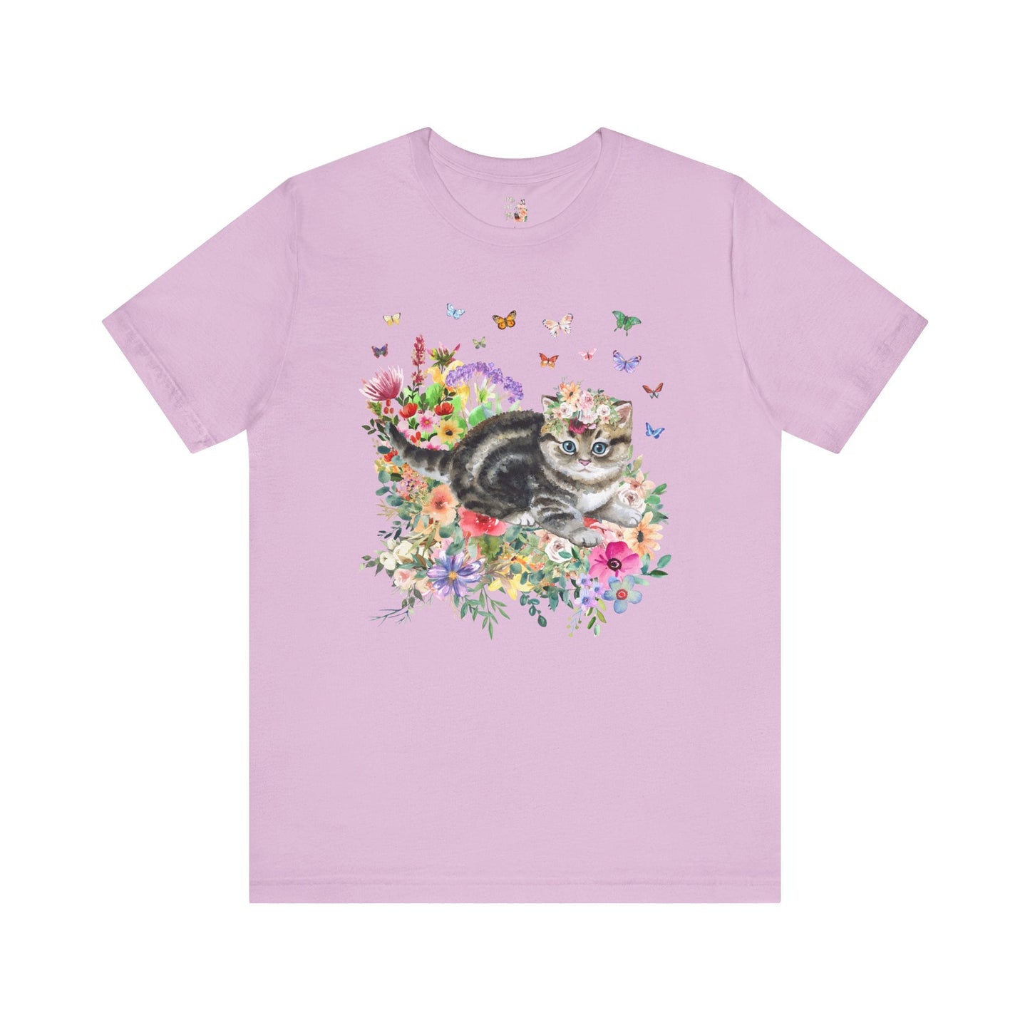 Kitten Tee with Butterflies