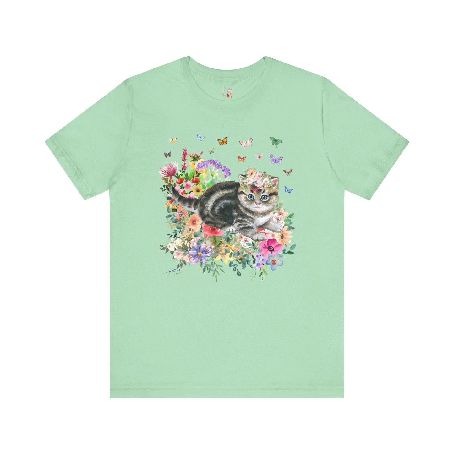 Kitten Tee with Butterflies