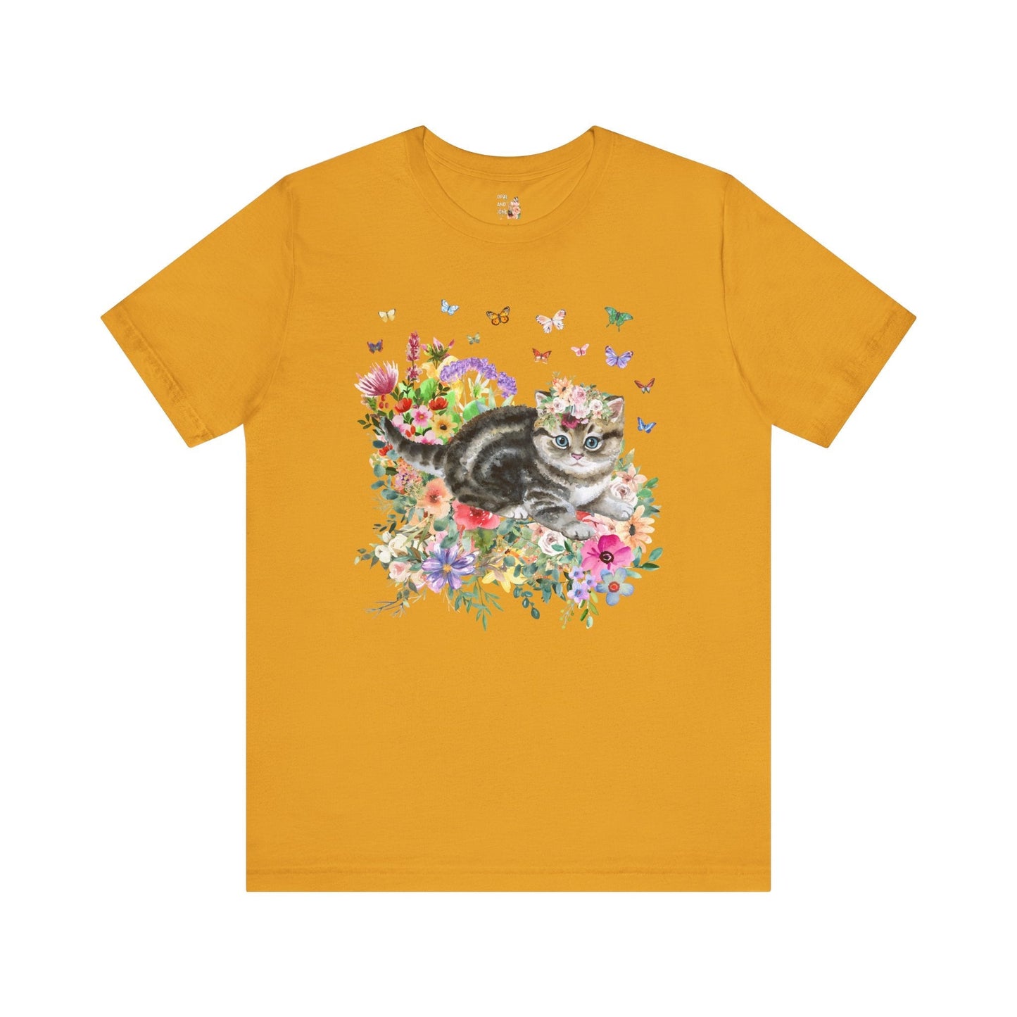 Kitten Tee with Butterflies