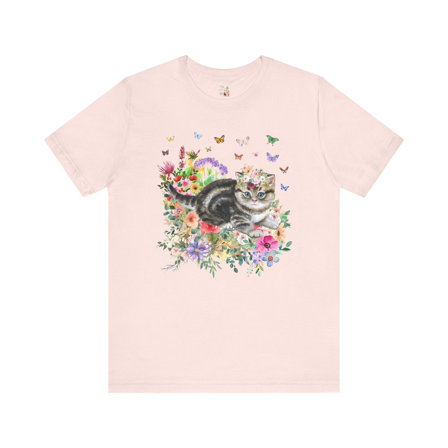 Kitten Tee with Butterflies