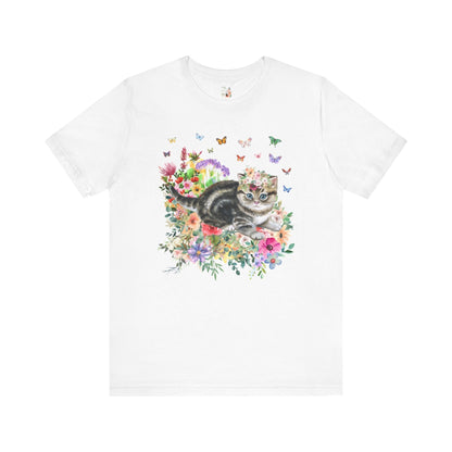 Kitten Tee with Butterflies