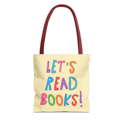 Let's Read Books: Elementary School Librarian or Reading Teacher Tote Bag
