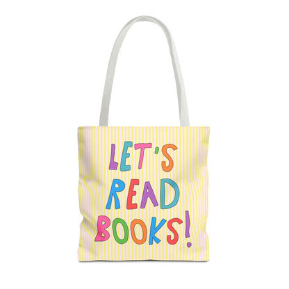 Let's Read Books: Elementary School Librarian or Reading Teacher Tote Bag