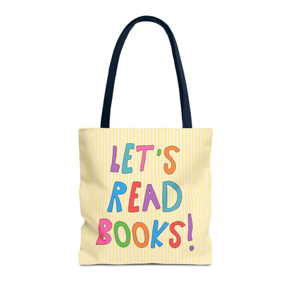 Let's Read Books: Elementary School Librarian or Reading Teacher Tote Bag