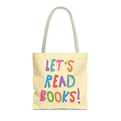 Let's Read Books: Elementary School Librarian or Reading Teacher Tote Bag