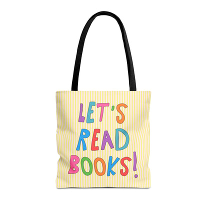 Let's Read Books: Elementary School Librarian or Reading Teacher Tote Bag