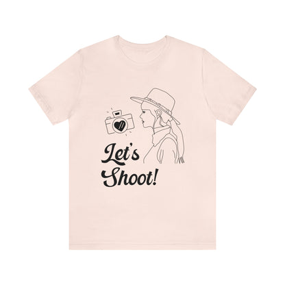 Let's Shoot! | Funny Western Aesthetic Tee Shirt for Wedding Photographer