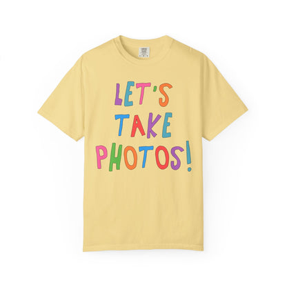 Let's Take Photos: Colorful Wedding Photographer Tee Shirt