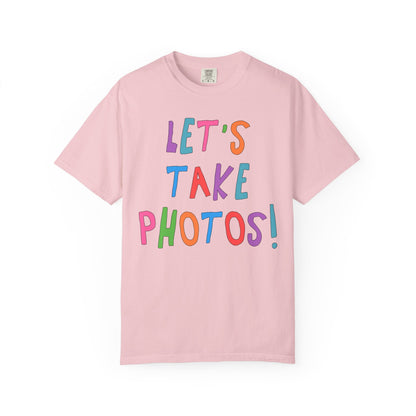 Let's Take Photos: Colorful Wedding Photographer Tee Shirt