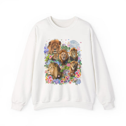 Lions in Flowers Sweatshirt