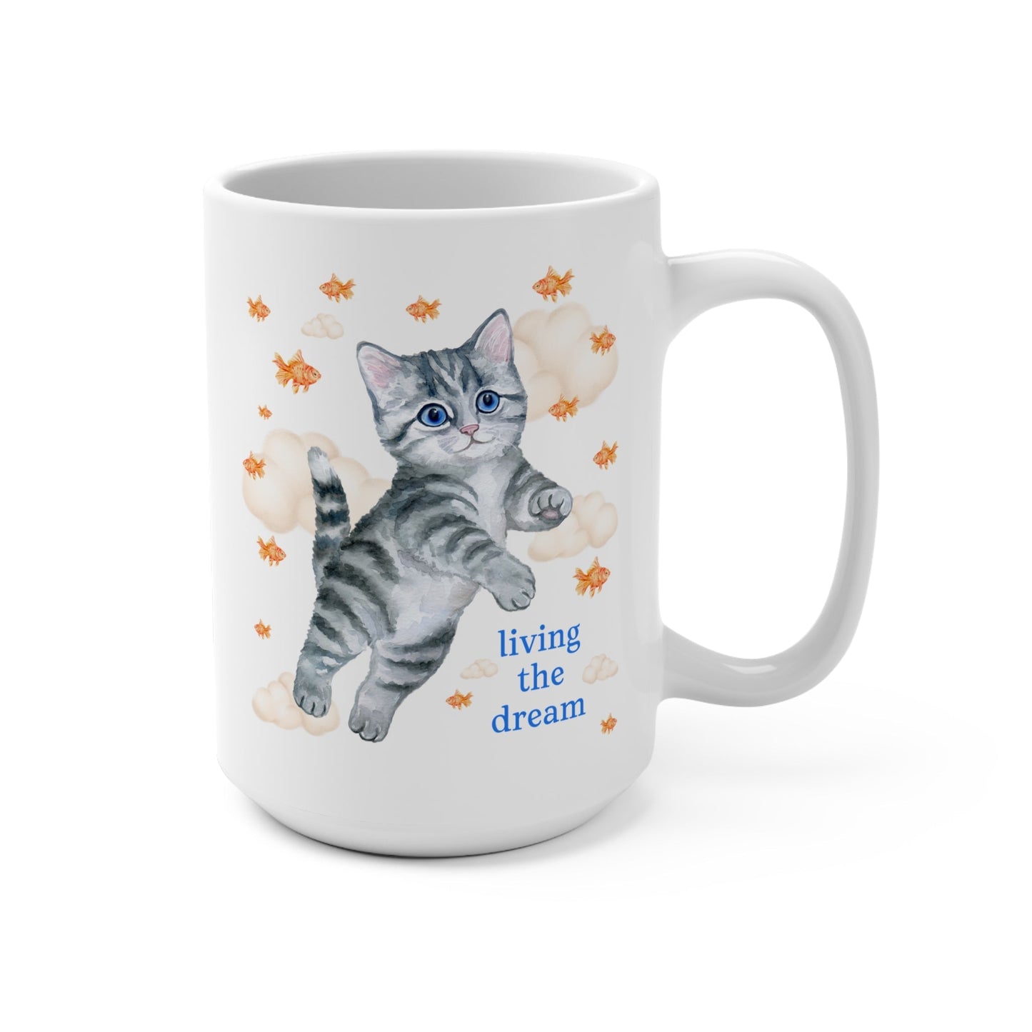 Living the Dream Cat Mug