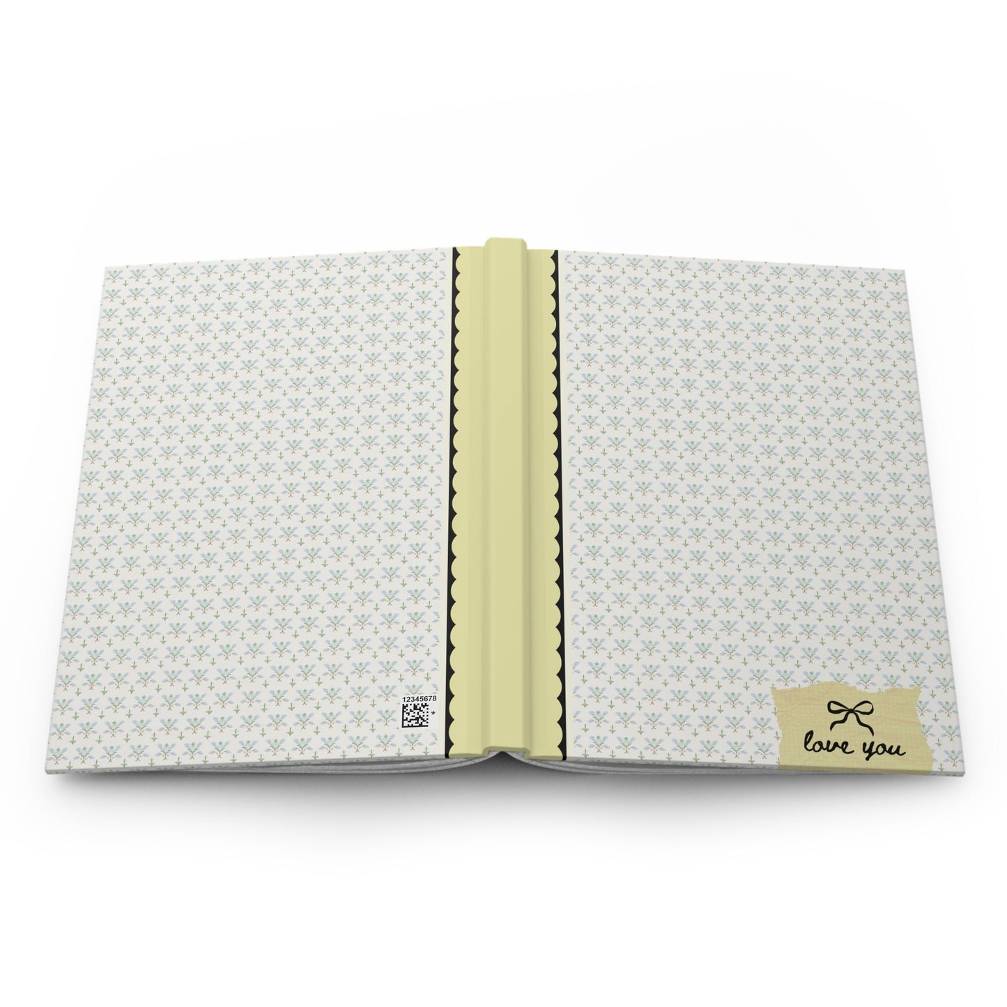 Love You Bow Notebook: Vintage Aesthetic