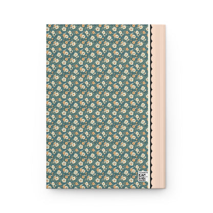 Love You Lined Journal: Peach and Green