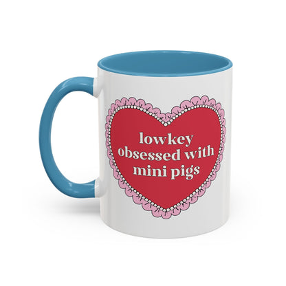 Lowkey Obsessed with Mini Pigs Coffee Mug