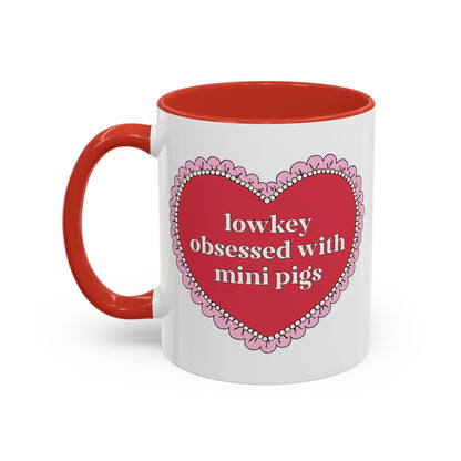 Lowkey Obsessed with Mini Pigs Coffee Mug