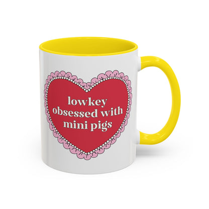 Lowkey Obsessed with Mini Pigs Coffee Mug